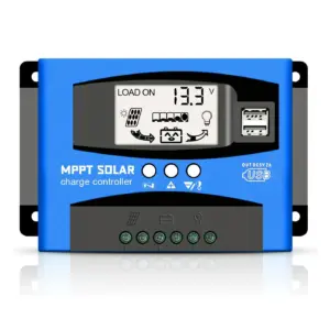 MPPT соларен контролер 60A 80A 100A фотоволтаичен панел регулатор за зареждане 12V 24V двоен USB